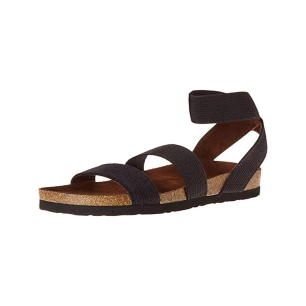 WHITE MOUNTAIN FOOTBEDS Womens Gray Harlequin Round Toe Platform Sandals 10 M